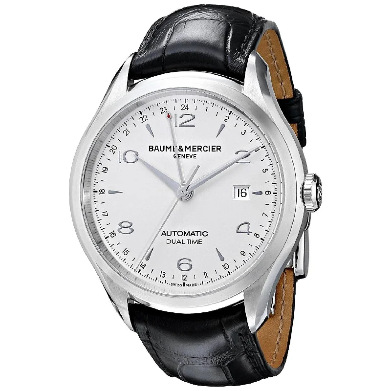 Baume & Mercier Men's MOA10112 Clifton Automatic Black Leather Watch