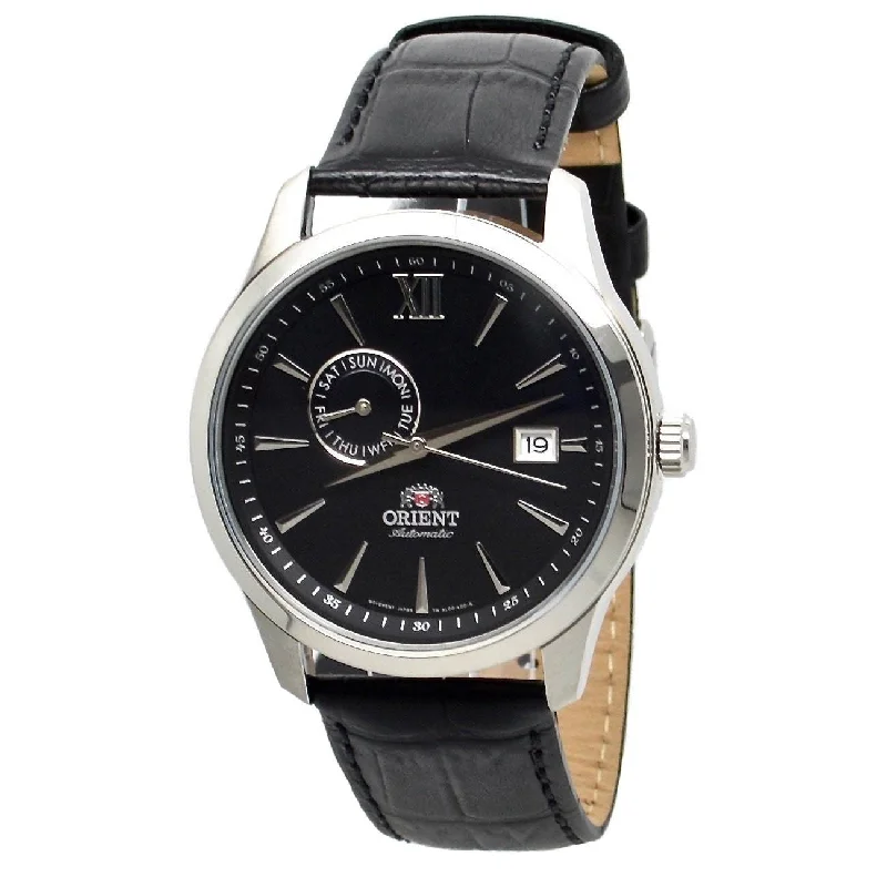 Orient Men's FAL00005B0 Classic Automatic Black Leather Watch