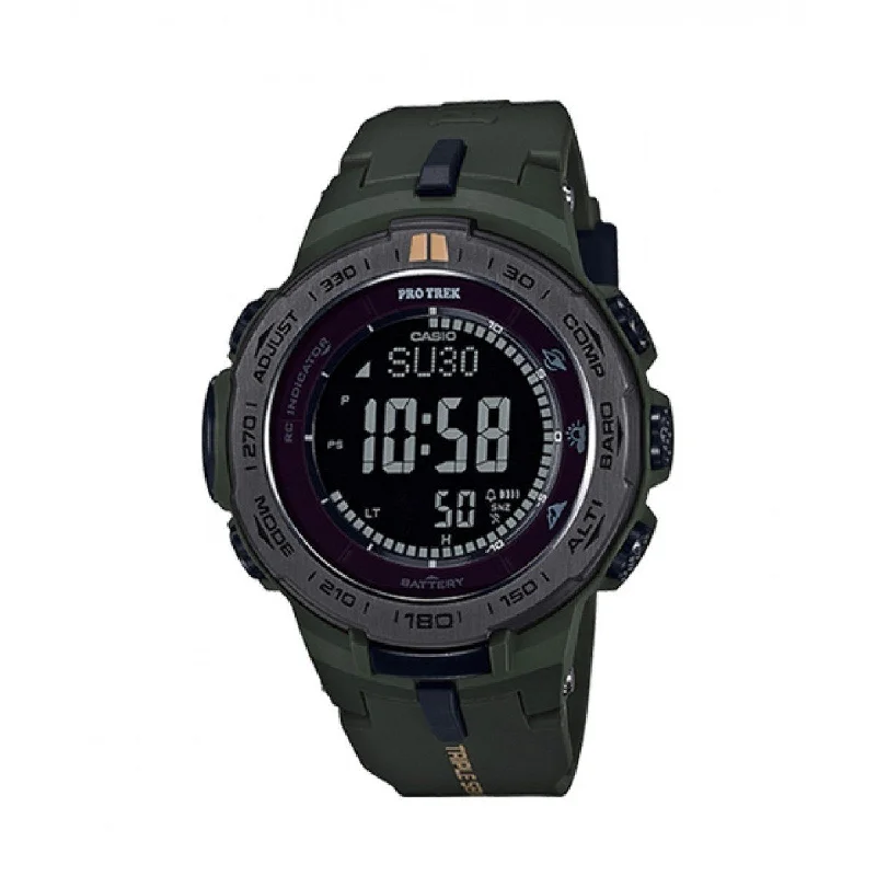 Casio Men's PRW3100Y-3 Pro Trek Digital Green Resin Watch