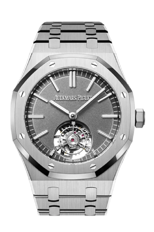 Audemars Piguet Royal Oak 41 Flying Tourbillon Titanium Slate Grey Mens Watch 26530TI.OO.1220TI.01