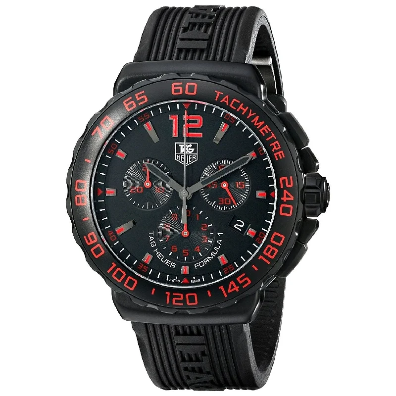 Tag Heuer Men's CAU111D.FT6024 Formula 1 Chronograph Black Rubber Watch