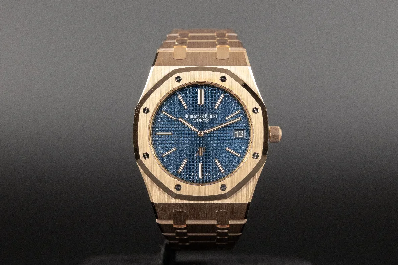 Audemars Piguet<br>15202OR Royal Oak Jumbo Blue Dial