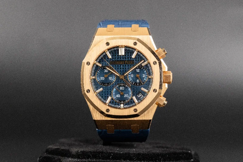 Audemars Piguet<br>26240OR Royal Oak Chronograph Flyback Blue Dial "50th Anniversary"