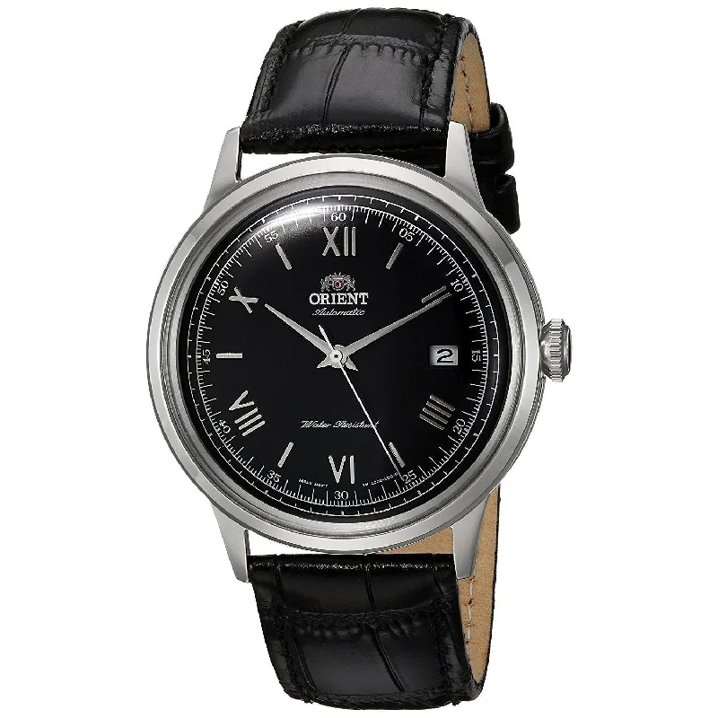 Orient Men's FAC0000AB0 Bambino 2nd Generation Automatic Black Leather Watch