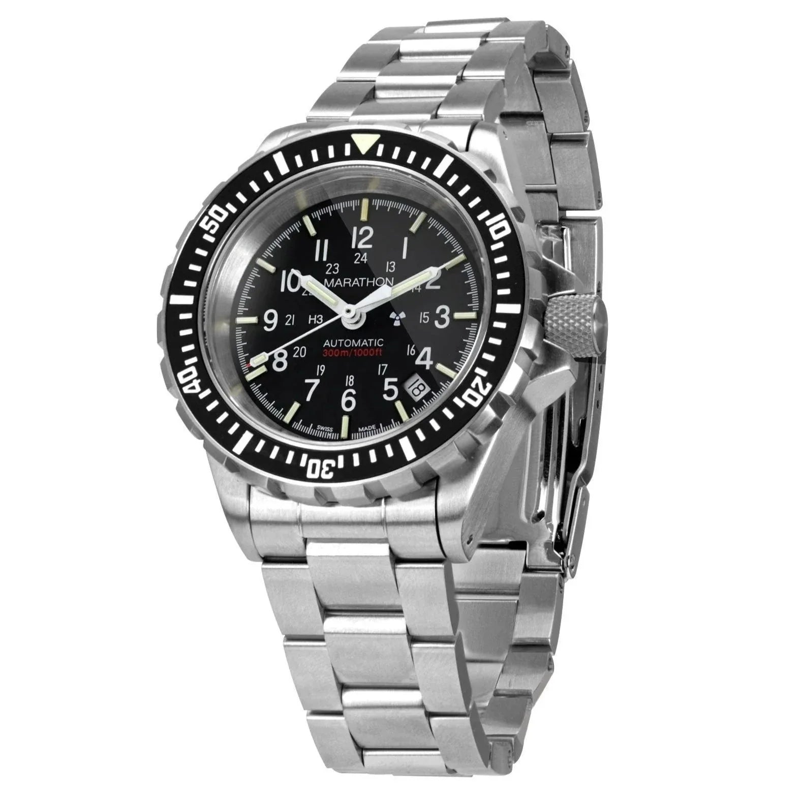 Marathon Large Diver's Automatic (GSAR) - 41mm No Government Markings Stainless Steel WW194006BRACE-NGM