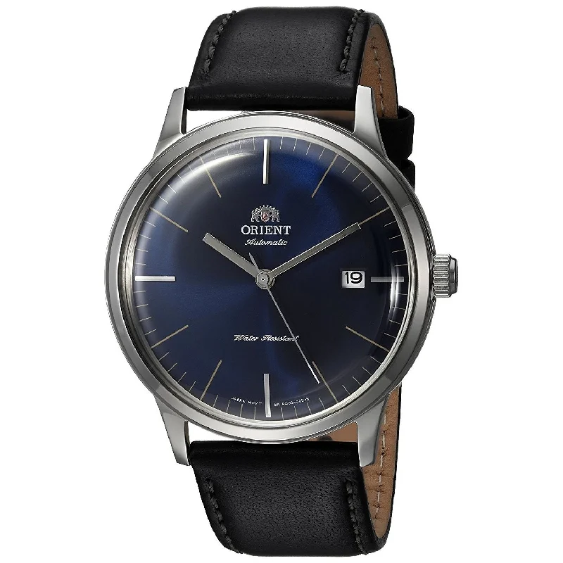 Orient Men's FAC0000DD0 Bambino 2nd Generation Automatic Black Leather Watch