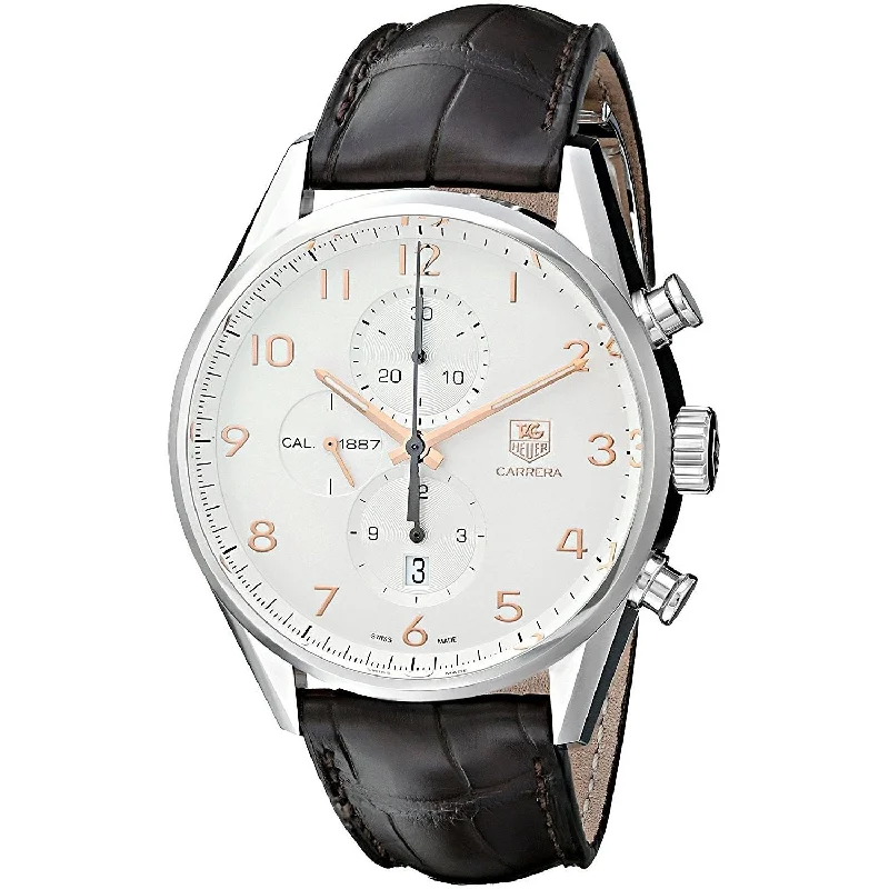 Tag Heuer Men's CAR2012.FC6236 Carrera Chronograph Automatic Brown Leather Watch