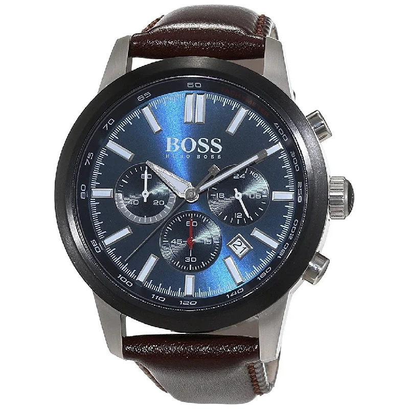 Hugo Boss Men's 1513187 Ambassador Chronograph Brown Leather Watch