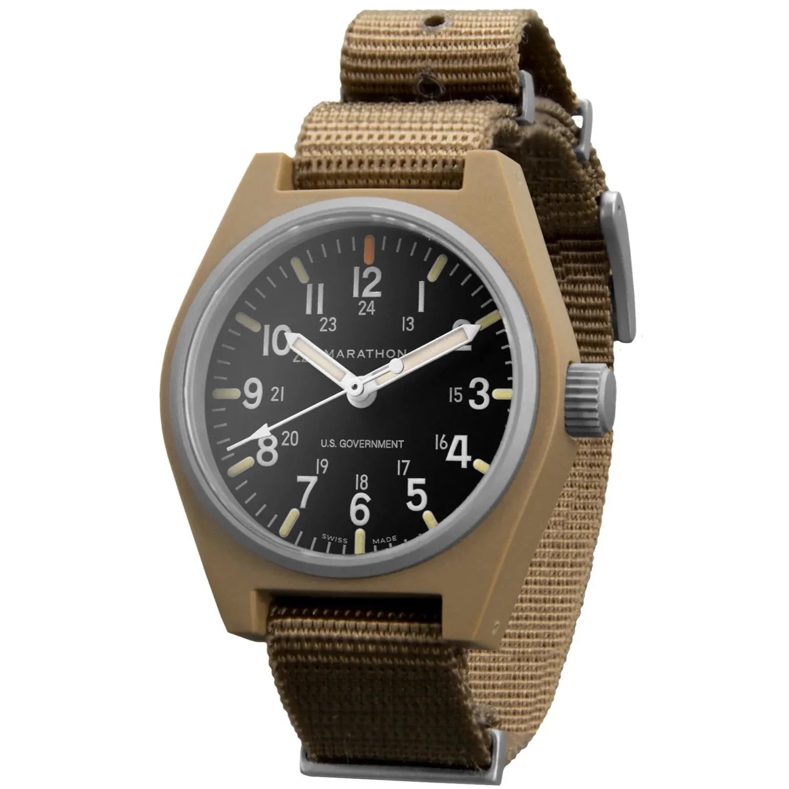 Marathon General Purpose Quartz with MaraGlo (GPQ) - 34mm US Government Marked Desert Tan WW194009DT