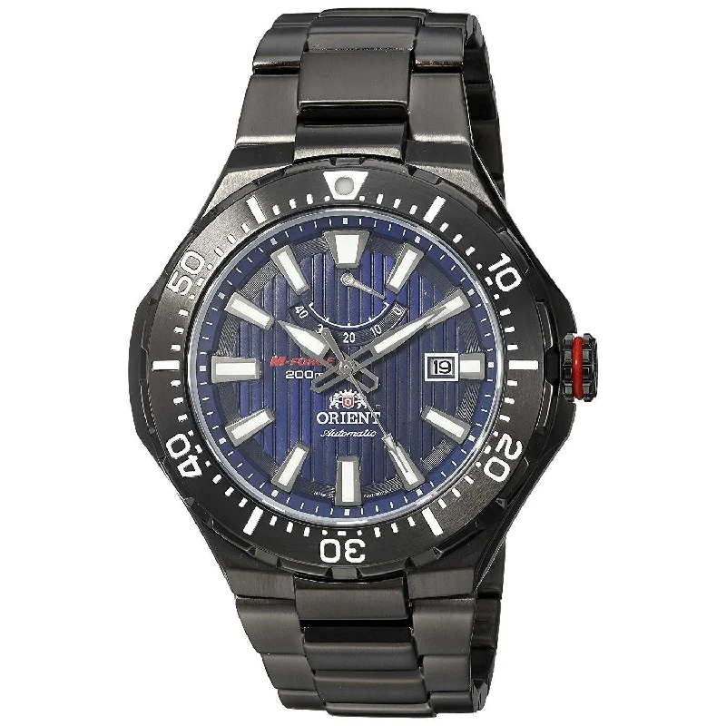 Orient Men's SEL07001D0 M-Force Delta Automatic Black Stainless Steel Watch