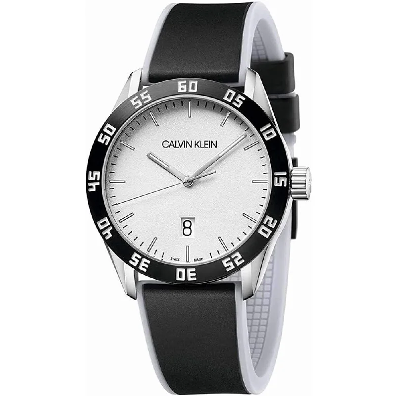 Calvin Klein Men's Complete Watch Silver Silicone K9R31CD6