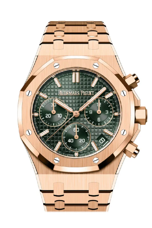 Audemars Piguet Royal Oak 41 Khaki Green Rose Gold Watch 26240OR.OO.1320OR.08