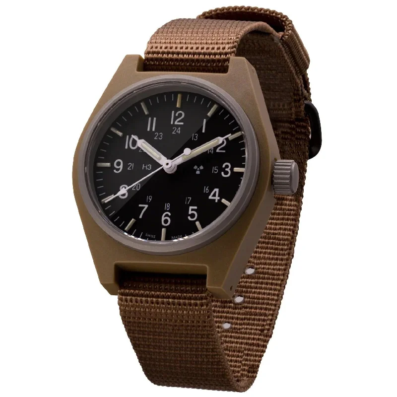 Marathon General Purpose Quartz (GPQ) - 34mm No Government Markings Desert Tan WW194004-DT-NGM