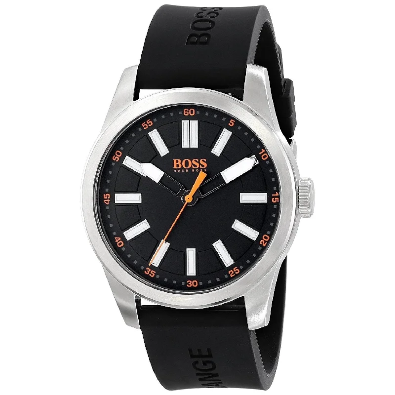 Hugo Boss Men's 1512936 Orange Black Silicone Watch