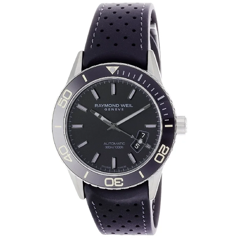 Raymond Weil Men's 2760-TR1-20001 Freelancer Automatic Black Rubber Watch