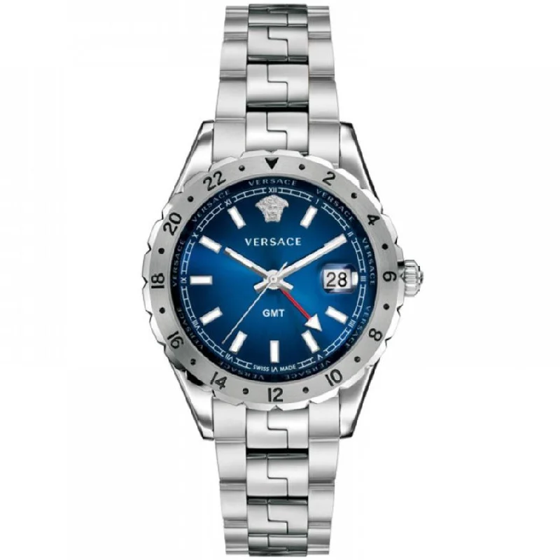 Versace Men's Watch Hellenyium GMT Blue Bracelet V11010015