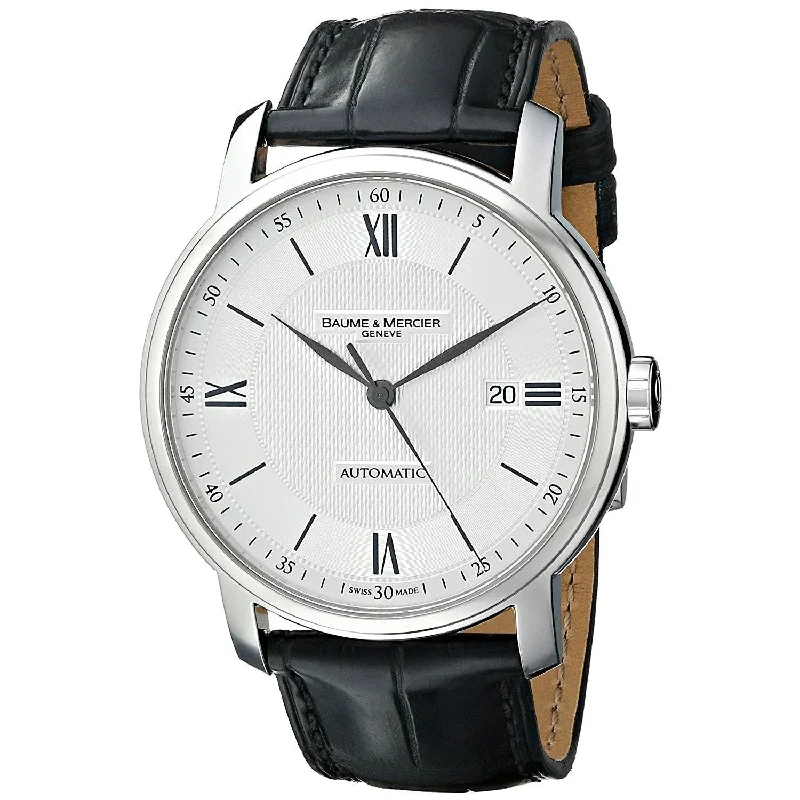 Baume & Mercier Men's MOA08868 Classima Executives Automatic Black Leather Watch