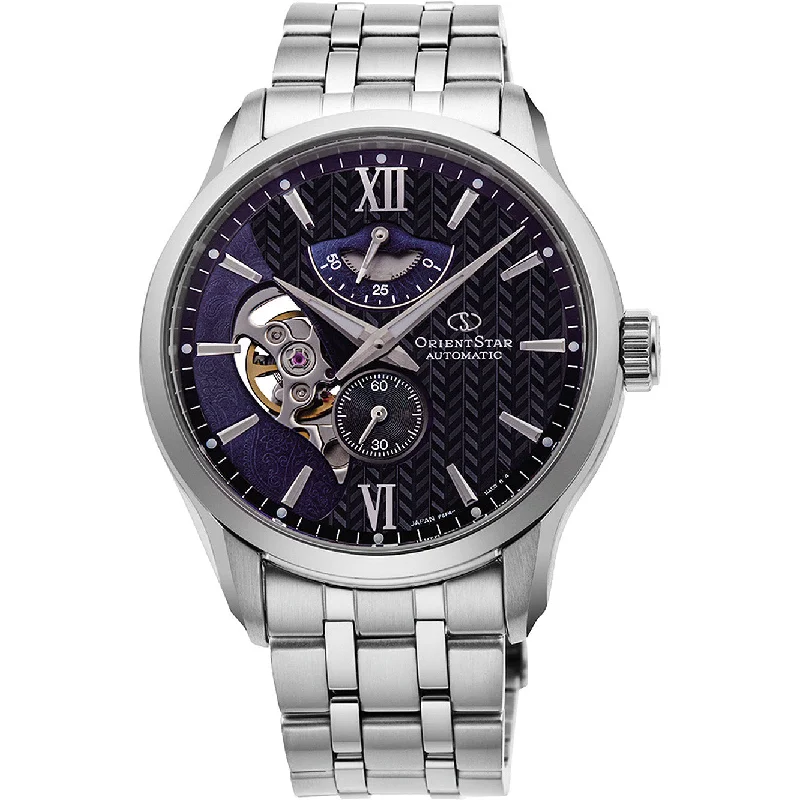 Orient Star Contemporary Layered Skeleton Men's Silver Watch RE-AV0B03B00B