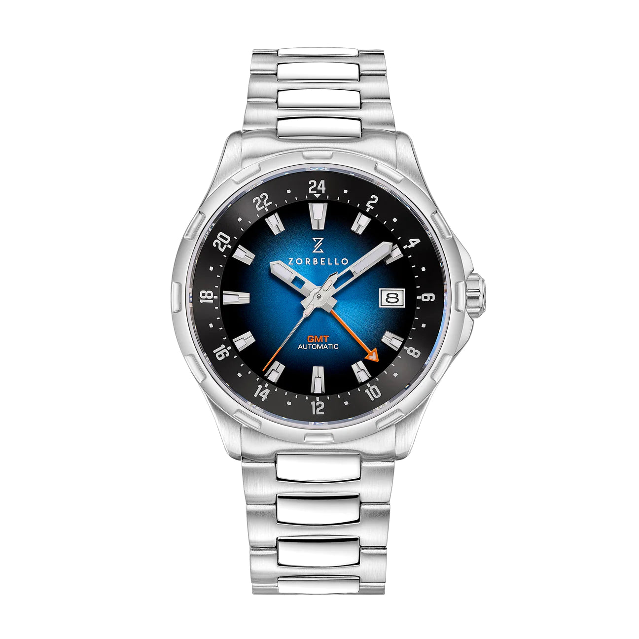 Zorbello Mechanical Watch G1 GMT Blue SS LumiNova® ZBAF005