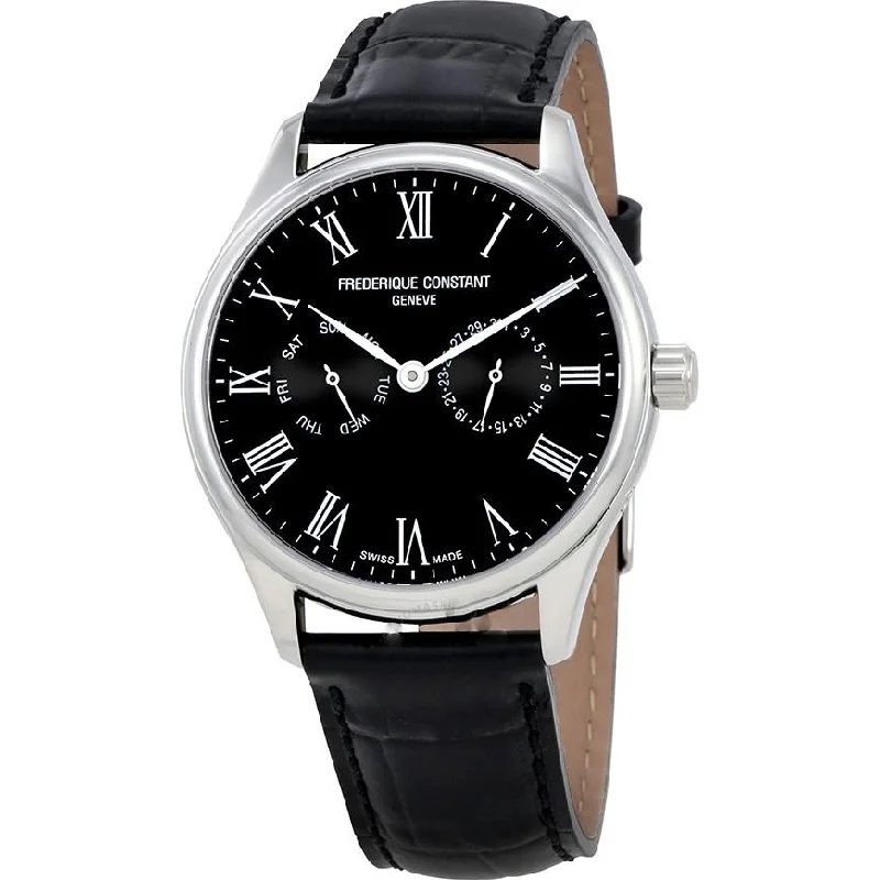 Frederique Constant Men's FC-259BR5B6 Classics Black Leather Watch