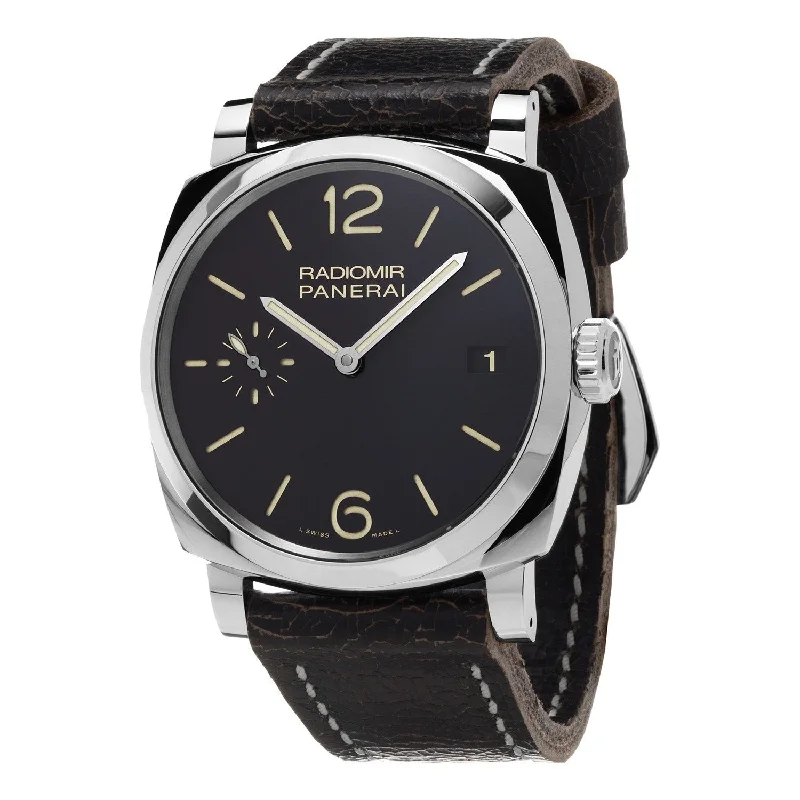 Panerai Men's PAM00514 Radiomir 1940 Acciaio 3 Days Hand Wind Black Leather Watch