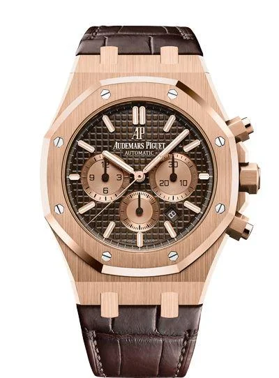 Audemars Piguet Royal Oak Chronograph 26331OR.OO.D821CR.01 18k Pink Gold Mens Watch. Box & Papers.