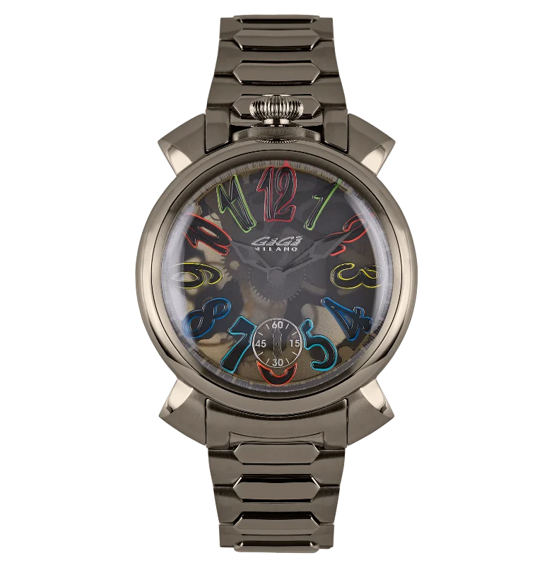 GaGà Milano Watch Manuale Forty-Four 44mm Skeleton IP Gun