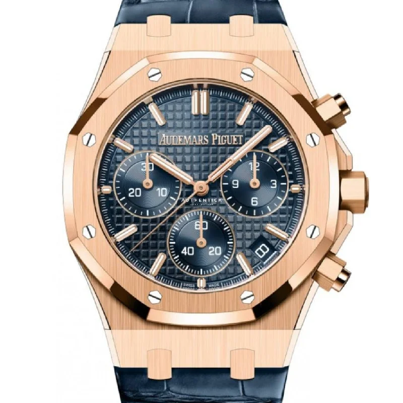 Audemars Piguet Royal Oak Chronograph Rose Gold Blue Dial 50th Anniversary 26240OR.OO.D315CR.01