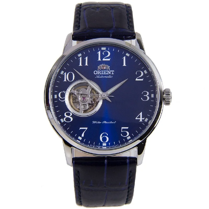 Orient Men's RA-AG0011L Esteem II Automatic Blue Leather Watch