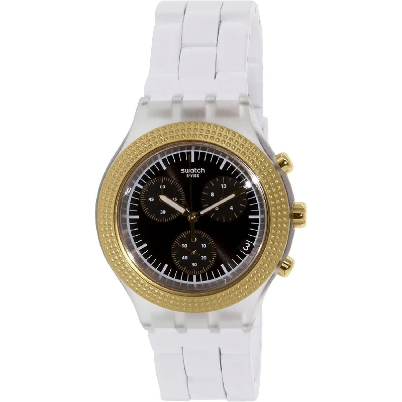 Swatch Men's SVCK4081AG Irony Chronograph White Plastic Watch