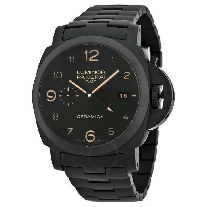 Panerai Men's PAM00438 Luminor 1950 Tuttonero GMT 3 Days Automatic Black Ceramic Watch