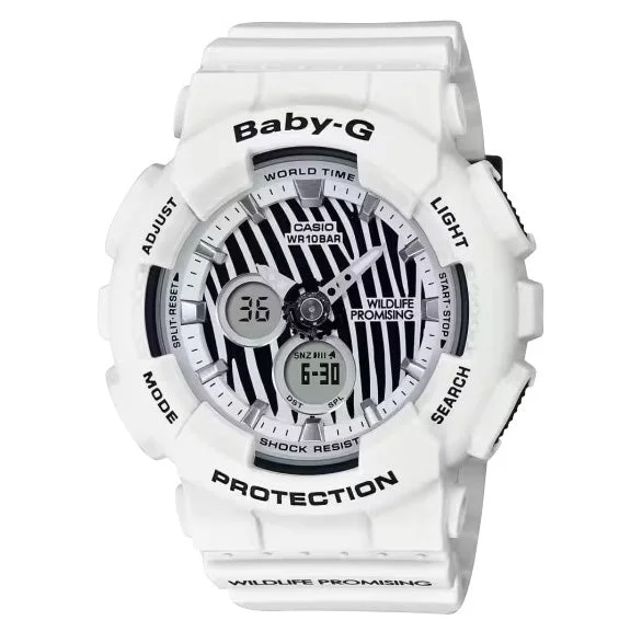 Casio Baby-G Watch Ladies Wildlife Promising Limited Edition Zebra BA-120WLP-7ADR