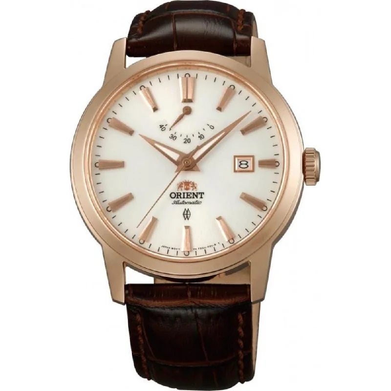 Orient Men's FAF05001W0 Curator Automatic Brown Leather Watch