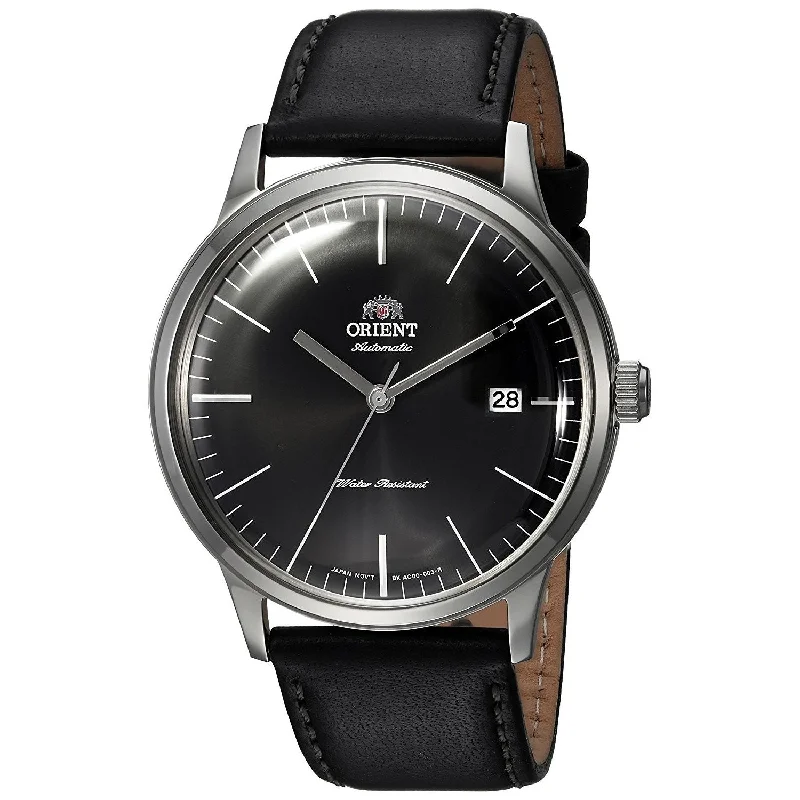 Orient Men's FAC0000DB0 Bambino 2nd Generation Automatic Black Leather Watch