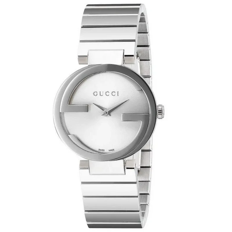 Gucci Watch Interlocking G Ladies 29mm Silver YA133503