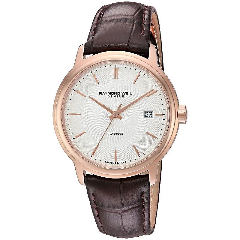 Raymond Weil Men's 2237-PC5-65001 Maestro Automatic Brown Leather Watch