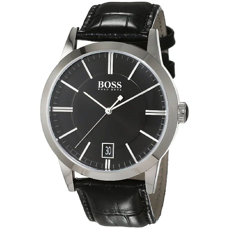 Hugo Boss Men's 1513129 Success Black Leather Watch