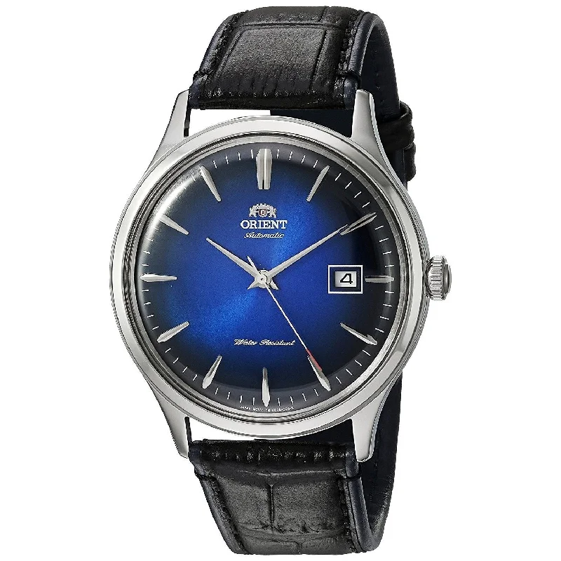 Orient Men's FAC08004D0 Bambino Version 4 Automatic Black Leather Watch