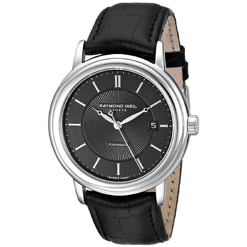 Raymond Weil Men's 2847-STC-20001 Maestro Automatic Black Leather Watch