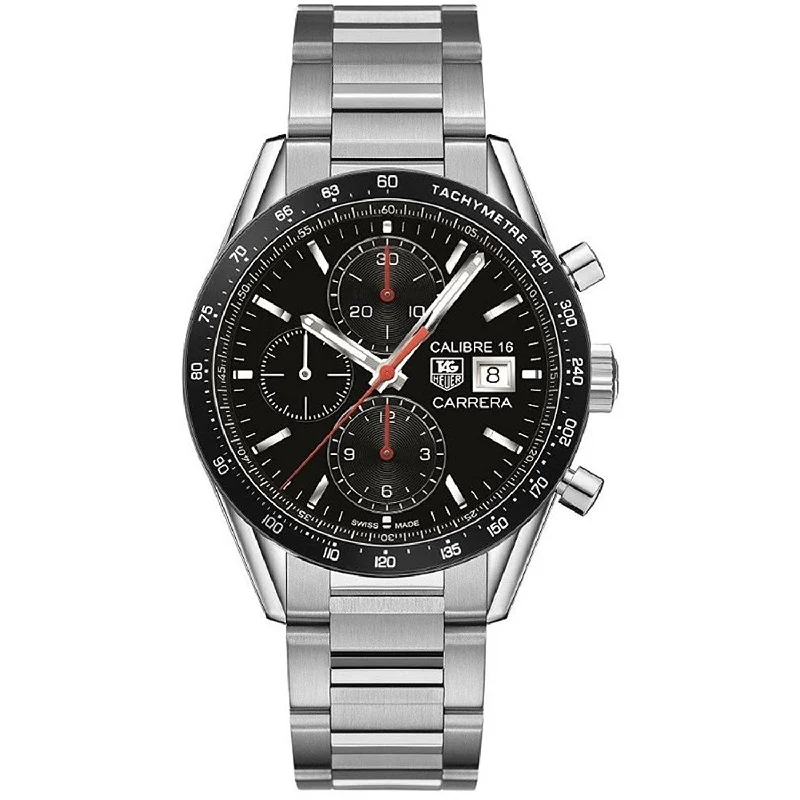 Tag Heuer Men's CV201AK.BA0727 Carrera Chronograph Automatic Stainless Steel Watch