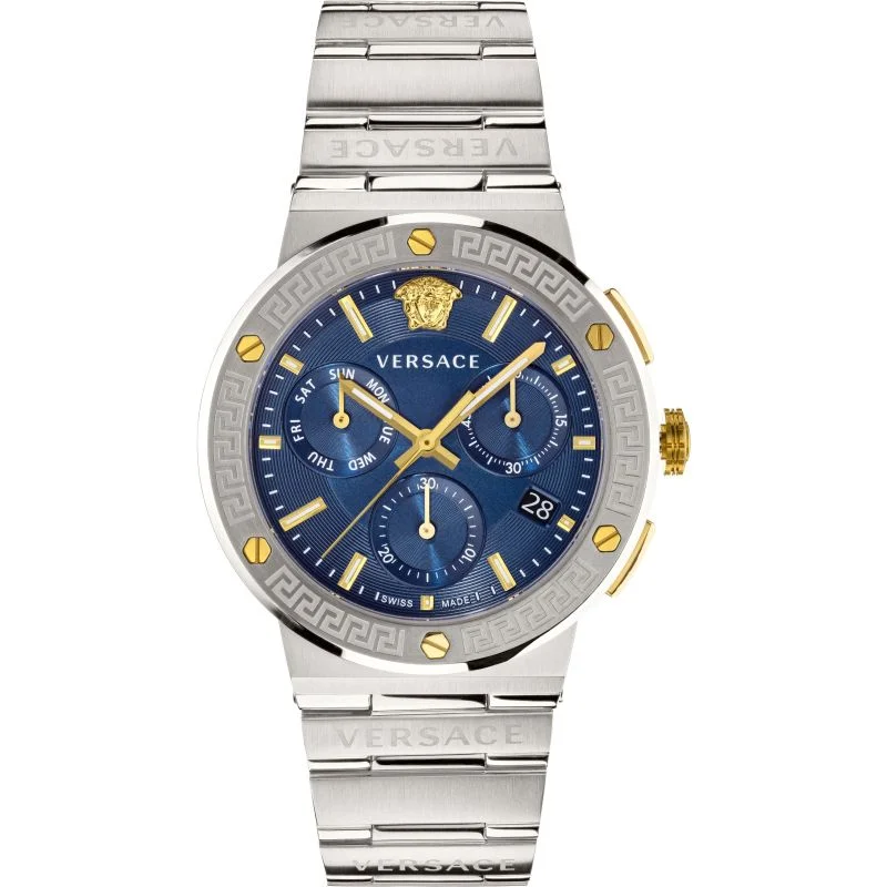 Versace Greca Logo CHR Men's Blue Watch VEZ900221