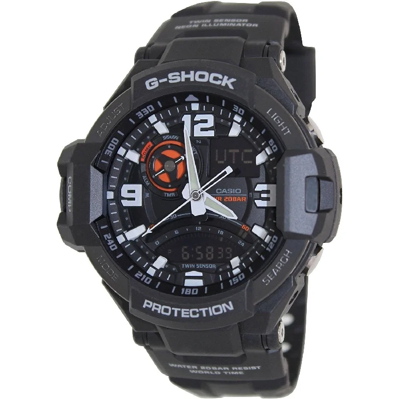 Casio Men's GA1000-1A G-Shock Analog-Digital Black Resin Watch