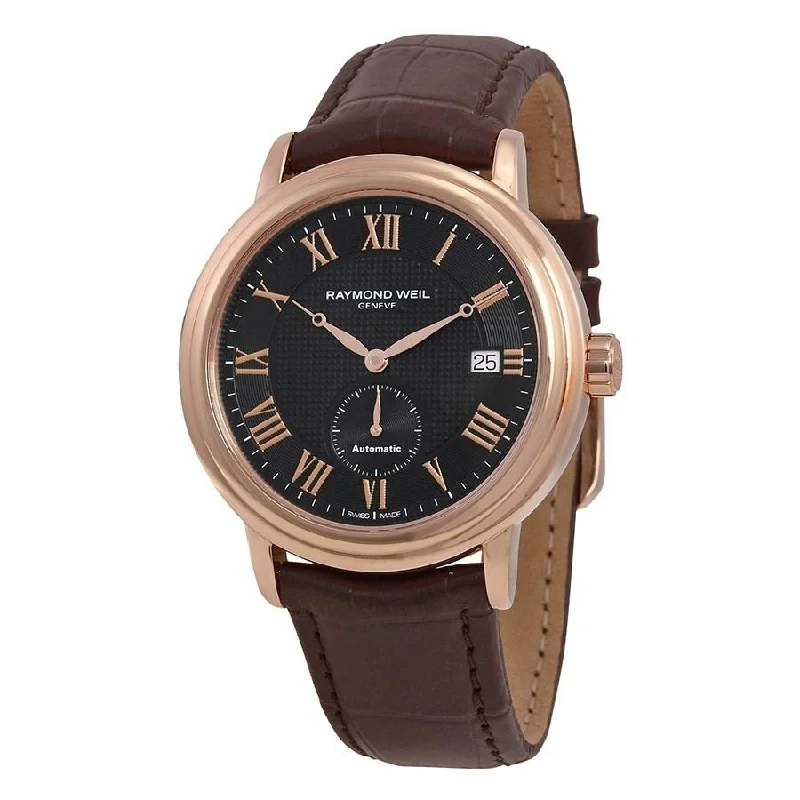 Raymond Weil Men's 2838-PC5-00209 Maestro Automatic Brown Leather Watch