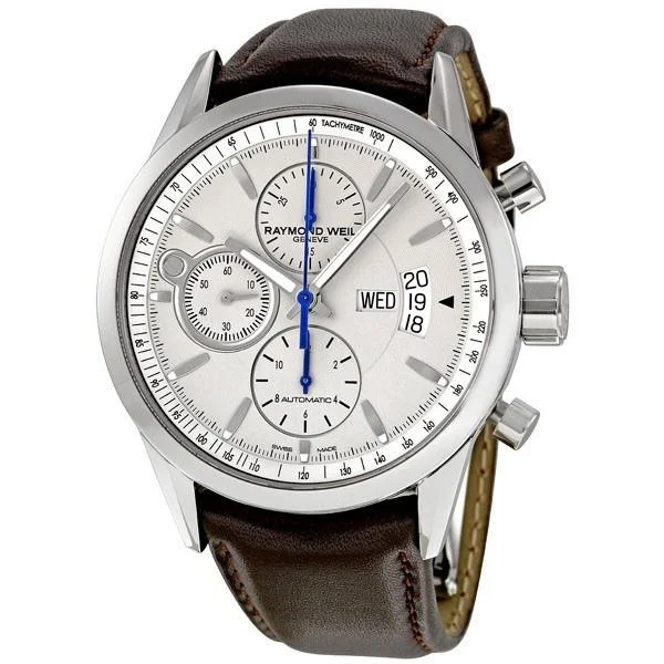 Raymond Weil Men's 7730-STC-65021 Freelancer Chronograph Automatic Brown Leather Watch