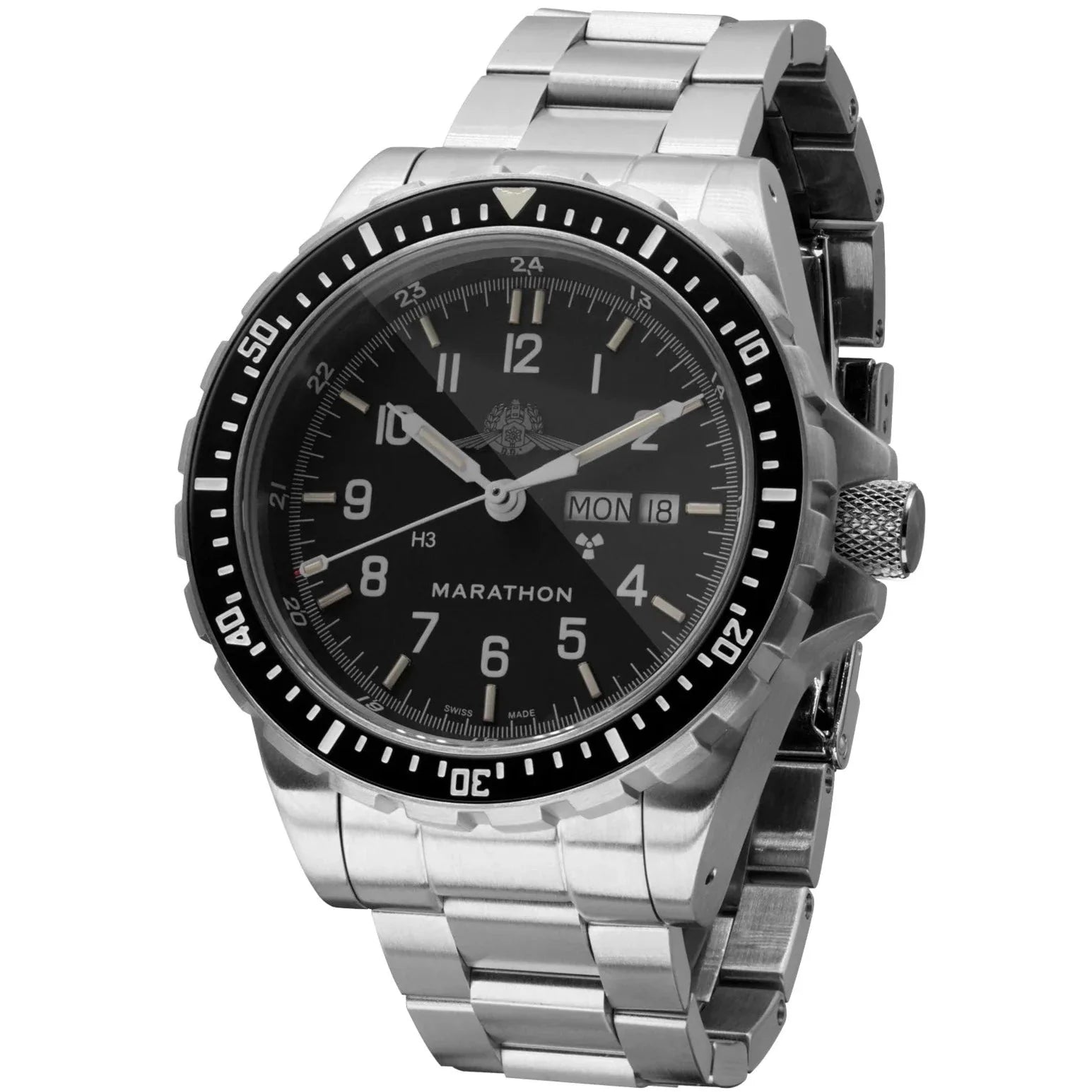 Marathon Jumbo Diver's Automatic (JDD) - 46mm Yamam Stainless Steel WW194021BRACE-YAMAM