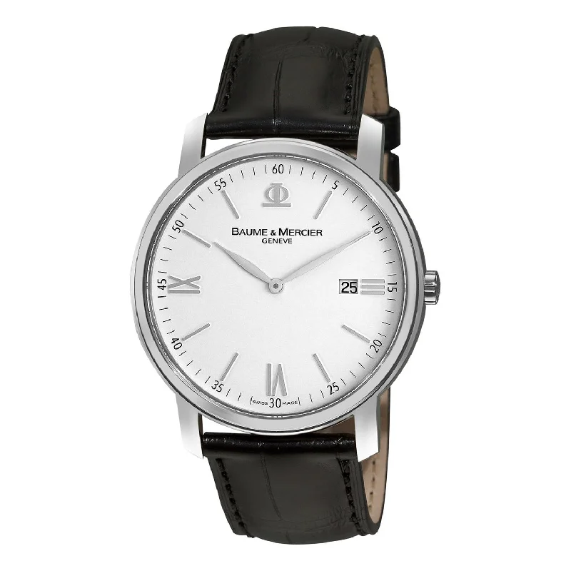 Baume & Mercier Men's MOA08485 Classima Executives Black Leather Watch