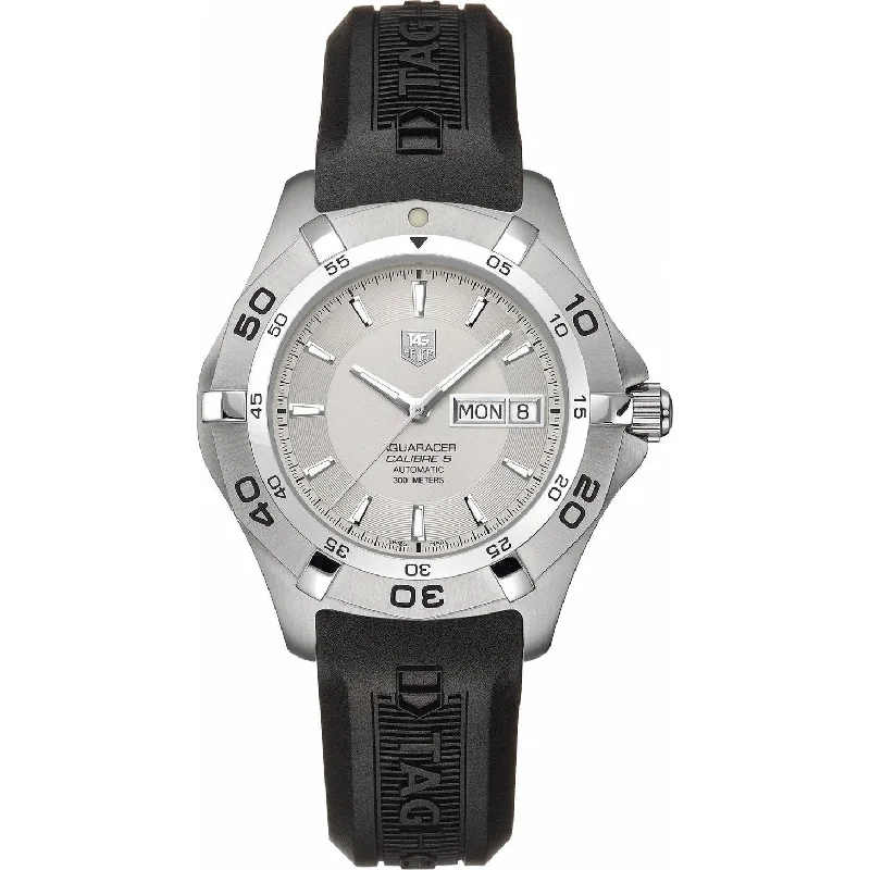 Tag Heuer Men's WAF2011.FT8010 Aquaracer Automatic Black Rubber Watch