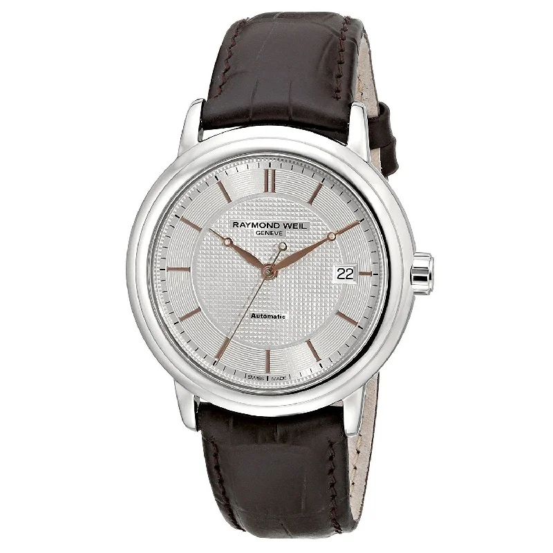 Raymond Weil Men's 2837-SL5-65001 Maestro Automatic Brown Leather Watch