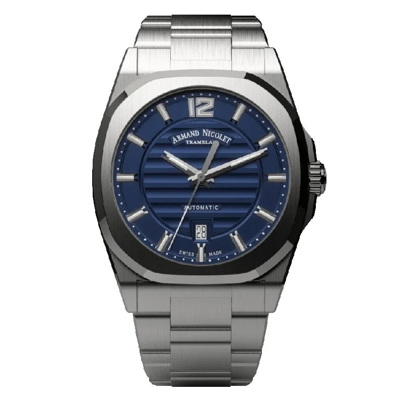 Armand Nicolet Men's Watch J09-3 Blue Stainless Steel A660AAA-BU-MA4660AA