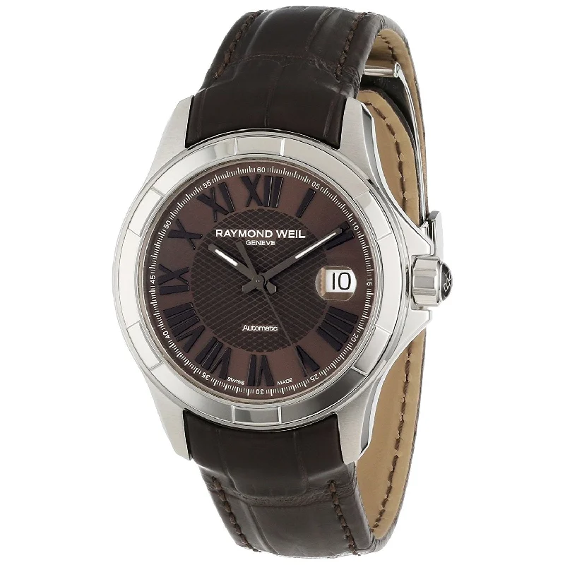 Raymond Weil Men's 2970-STC-00718 Parsifal Automatic Brown Leather Watch